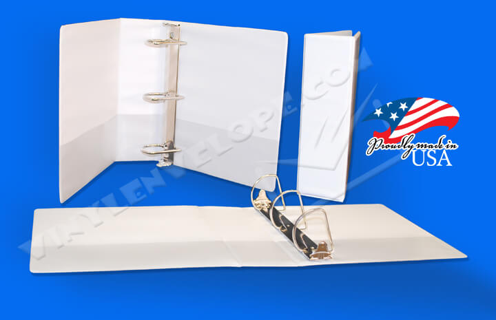 White Clear Overlay 2 1/2" Slant D Ring Binder